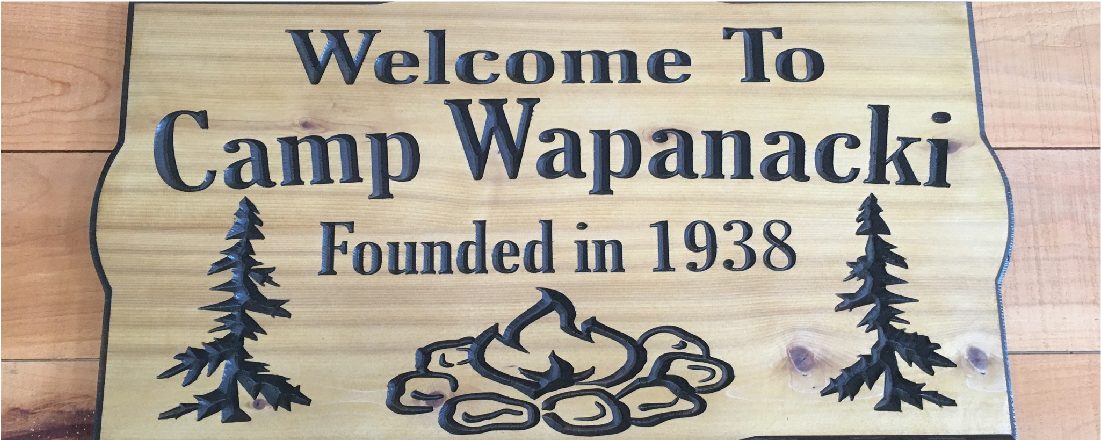 camp wapanacki sign